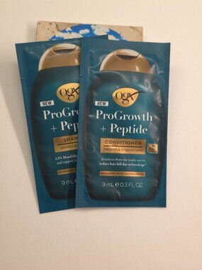 OGX 2pc ProGrowth + Peptide Thickening Shampoo & Conditioner Duo - 9ml each